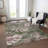 Machine Washable Indoor/Outdoor Xhevrie Olive Rug-1793029062