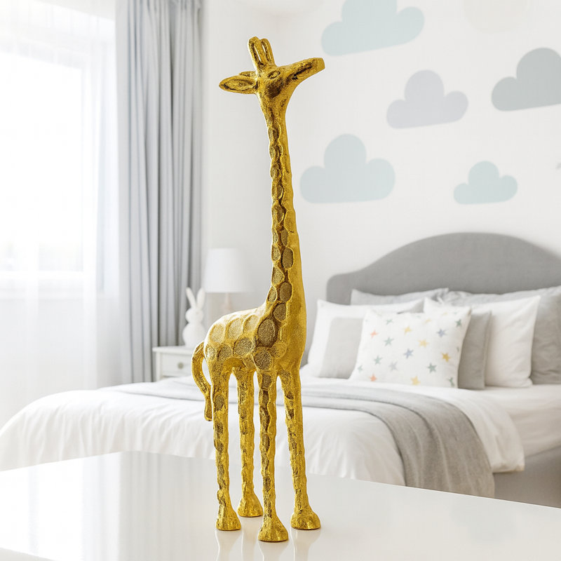 Girafe, animaux de compagnie, figurines et sculptures, Doré