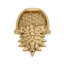 Heurtoir de porte ananas au fini laiton antique - Quincaillerie de style antique rétro pour porte d'entrée avant, H 8 po-120212744