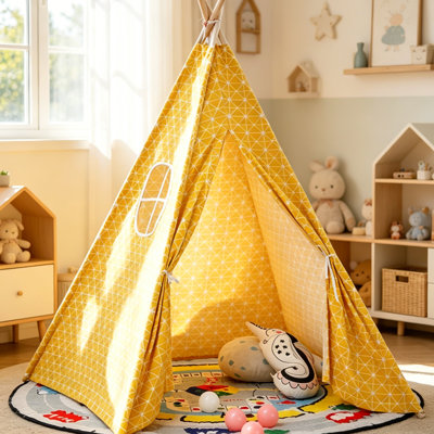 Harriet Bee 120cm W x 120cm D Indoor / Outdoor Fabric Play Tent
