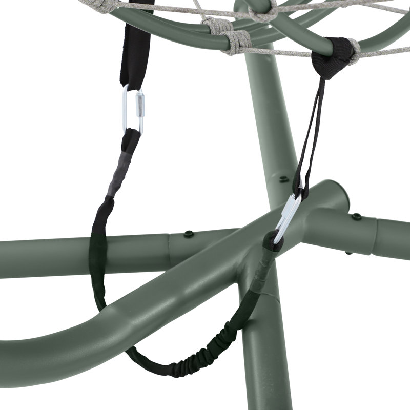 Lyon Anthracite Outdoor Single Hanging Chair, Moss Green, Single
