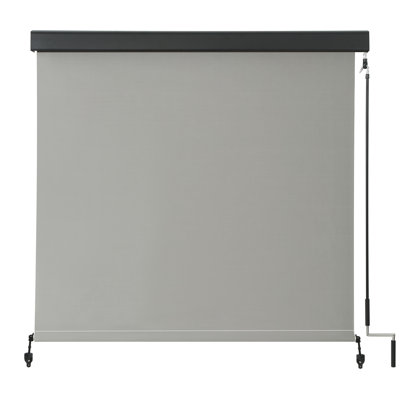 Outdoor Semi Sheer Roll-Up Shade