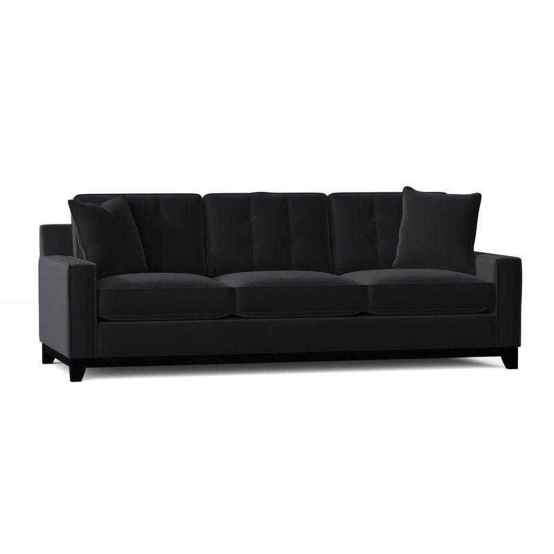 Carollton Upholstered 93'' Sofa, Bella Lagoon Performance Velvet
