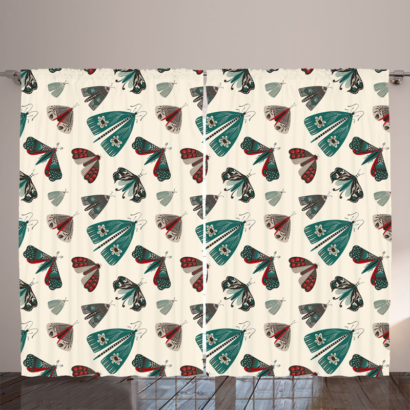 Polyester Semi Sheer Curtain Pair, 140cm W x 400cm L