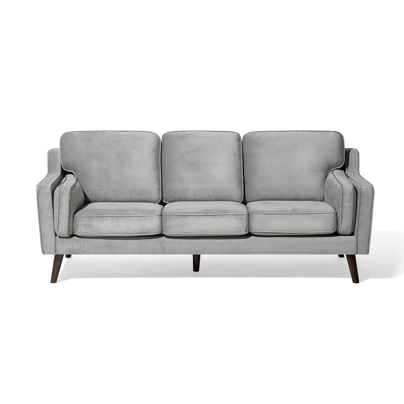 Forsyth 3 Seater Velvet Sofa, Light Grey