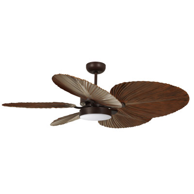 Ventilateur de plafond d'intérieur / extérieur de 52 po Bali avec lumière et télécommande, ventilateur en bois rustique avec lumières, moteur à courant continu écoénergétique