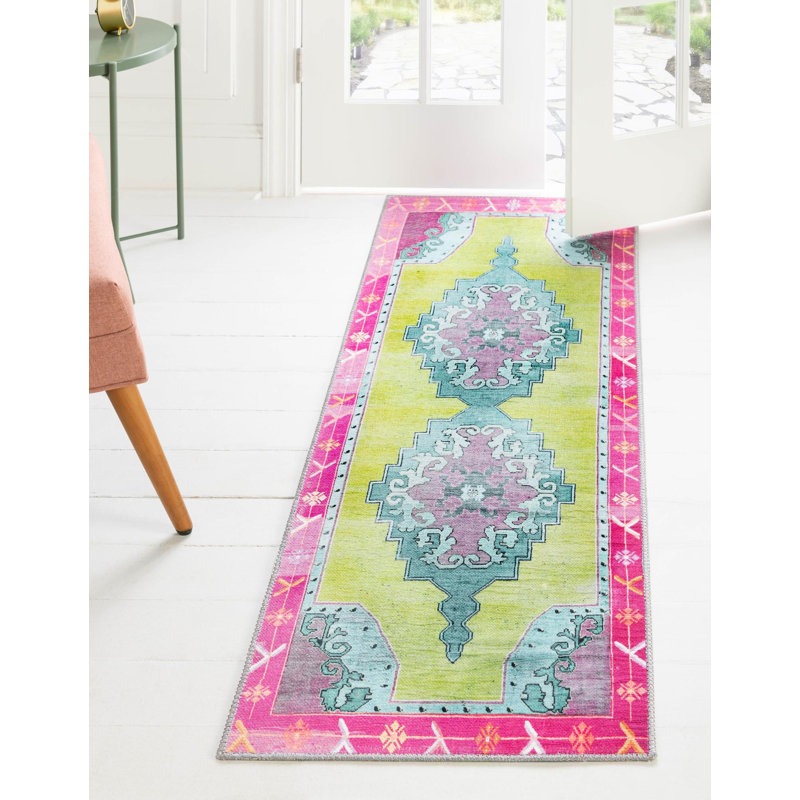 Oppie Performance Chenille Oriental Indoor Rug, Runner 2' x 7'10"