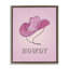 «Howdy Pink Cowgirl Hat», toile encadrée flottante grise par Nataly White-82011231-82011221
