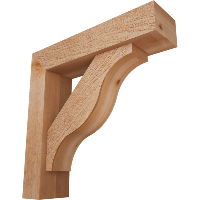 Support Funston Block avec support décalé, 24 x 24, Cèdre rouge occidental de l 6 po (scié brut)