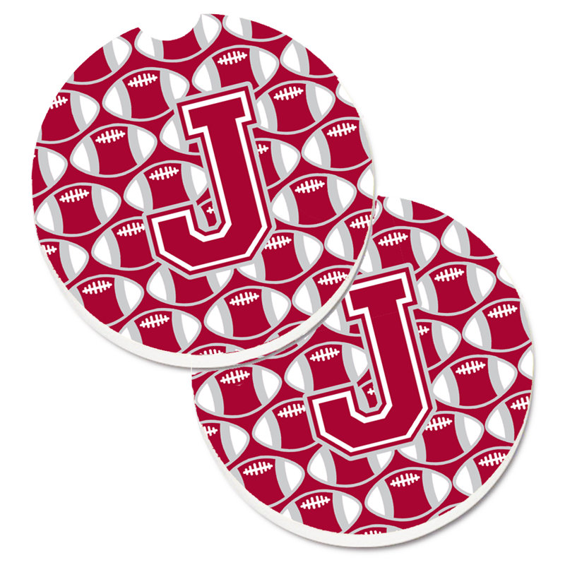 Sous-verre de football, J, Cardinal / or