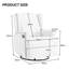Upholstered 80 cm W Manual - Push Back Swivel Rock  Glider Recliner-1037485122