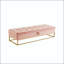Banc de rangement en velours 58,6 po avec base en métal et plateau capitonné-133331788-133331791-133331796