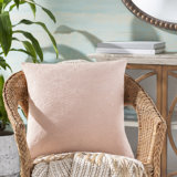 Accra Embroidered Cotton Throw Pillow