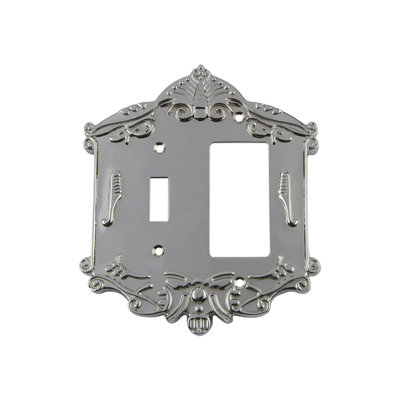 Victorian 2-Gang Toggle Light Switch / Rocker Combination Wall Plate