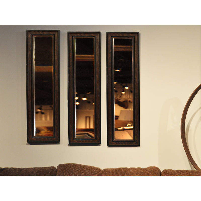 Kincannon Wood Flat Wall Mirror, 37.5" H x 13.5" W