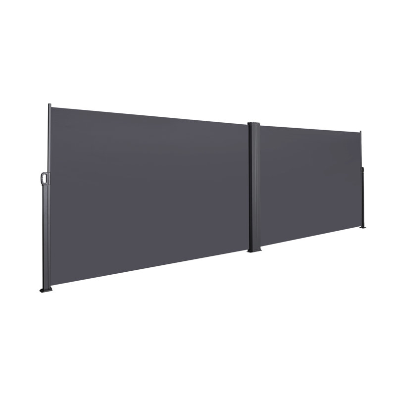 Paravent de terrasse escamotable 276 "x 71" côté intimité, eau et eau grise