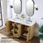 Ensemble de meuble-lavabo double avec dessus Alfons 61
