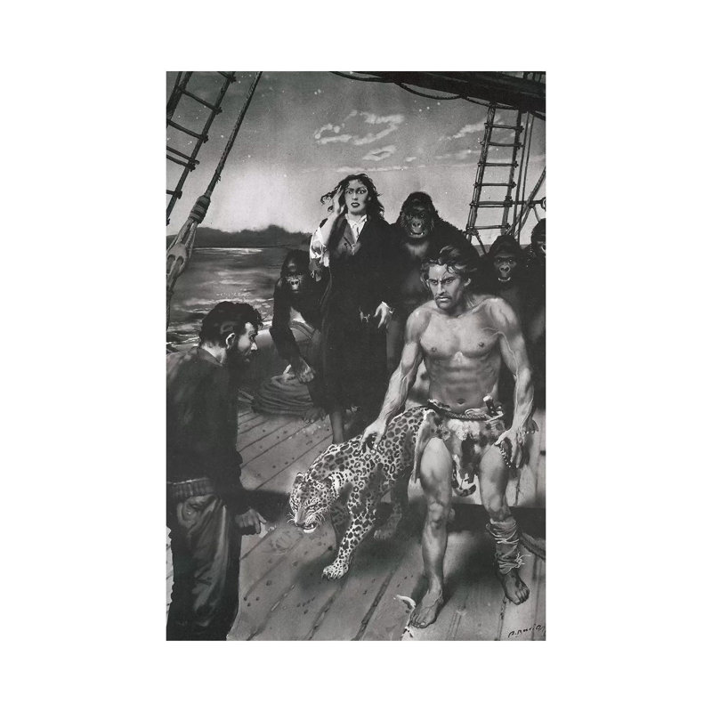 The Beasts of Tarzan, Chapter XVII 1 Piece Wrapped Canvas Painting