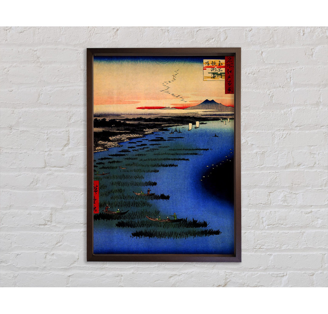 Hiroshige Samezu Coast - Einzelner Bilderrahmen Kunstdrucke auf Leinwand