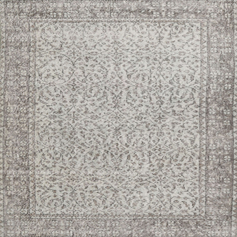 Tapis beige/noir traditionnel Schlitz, Rond 5 pi