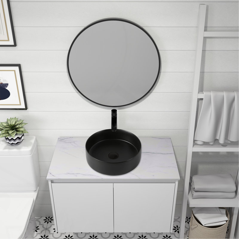 Ceramic Circular Vessel Bathroom Sink