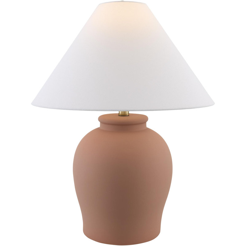 Lampe de table Alglom, Lin classique, Terra Cotta