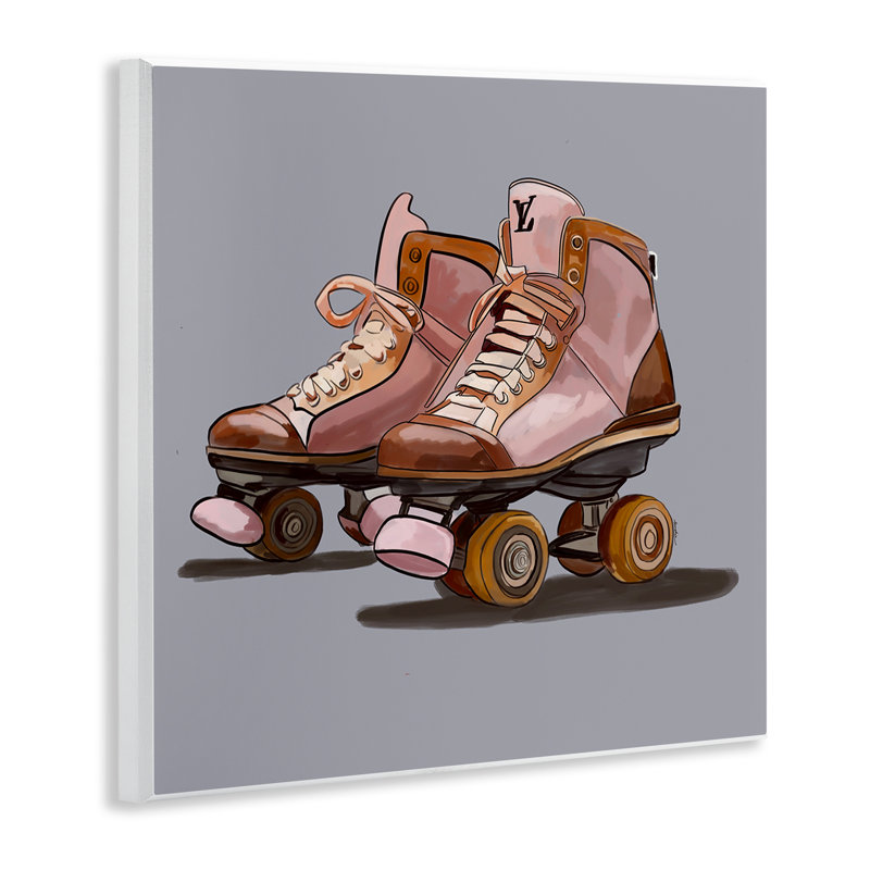 "Roller Skates on Grey", art mural par Amelia Noyes