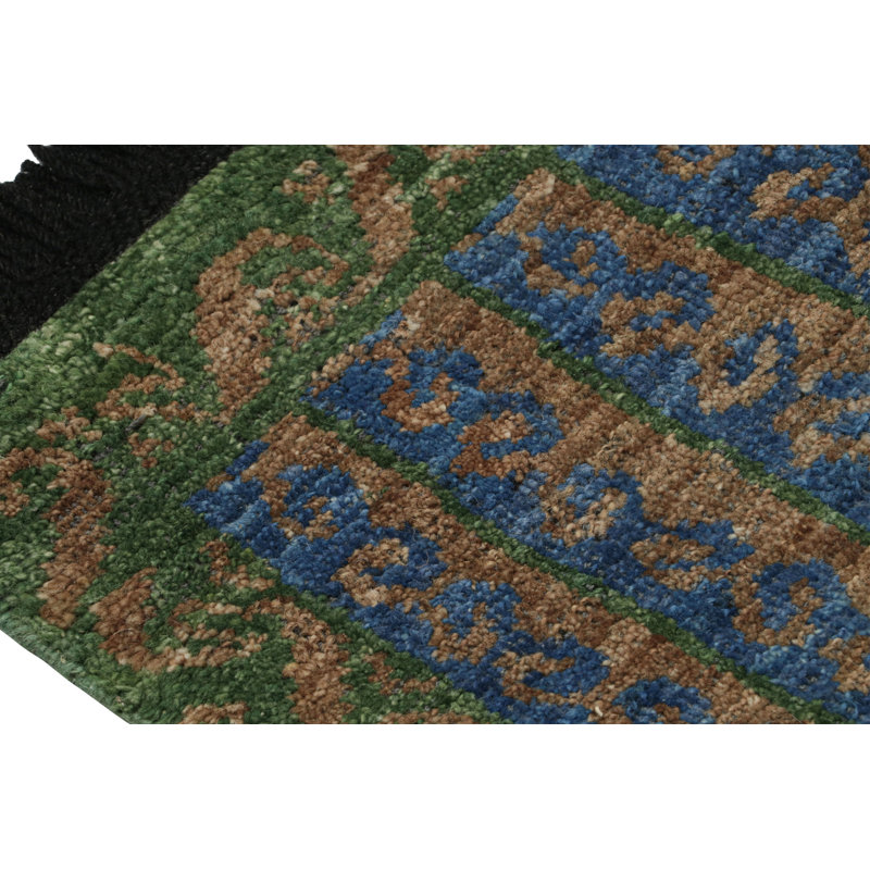Burano Hand Knotted Wool Geometric Area Rug, Rectangle 6' x 9'