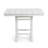 White HDPE Folding Square Patio Table, 37.8 in. L x 37.8 in. W x 29.52 in. H, All-Weather Outdoor Dining Table