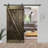 Panelled Wood Stained Distressed Z Series DIY Barn Door With Handle And Installation Hardware Kit-53576219
