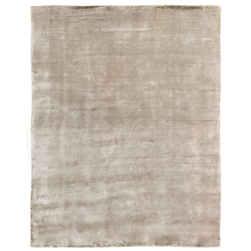 Elegance Handwoven Beige Viscose 8' x 10' Area Rug