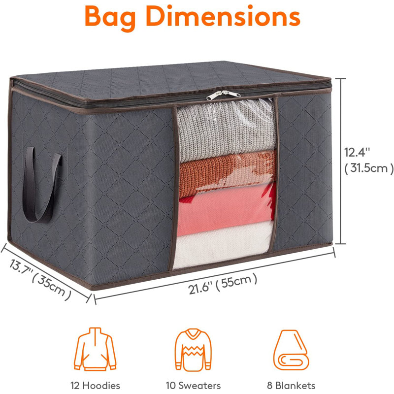 Fabric Underbed Storage Set, 60, 8