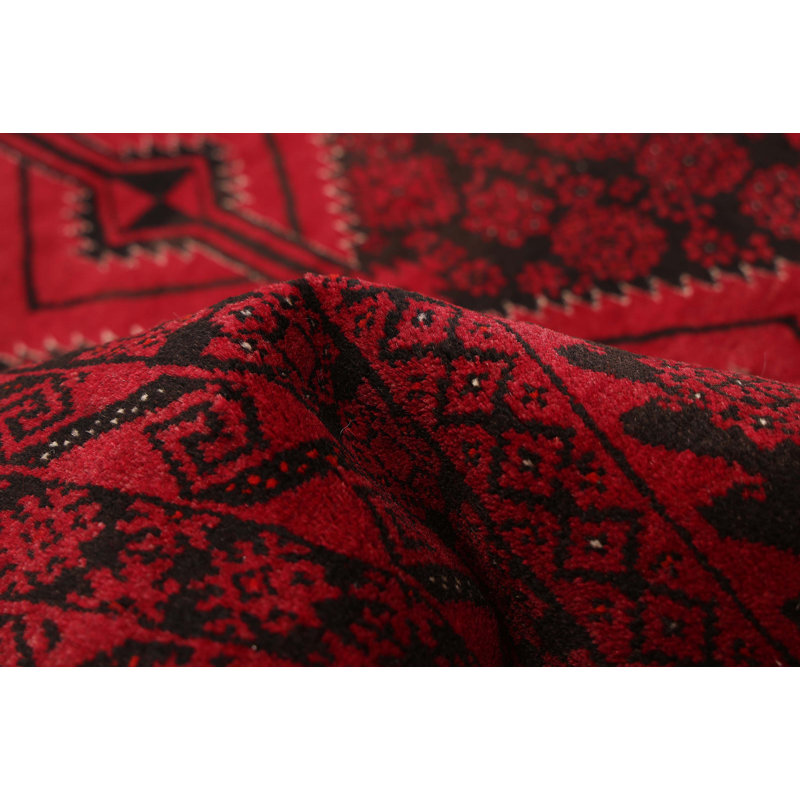 Tapis rouge Teimani 3 pi 5 po x 6 pi 3 po