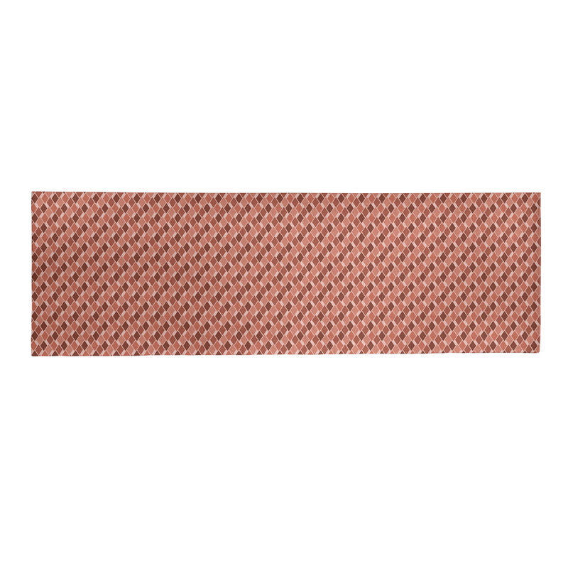 Tapis de l’aire du saumon rétro diamants, Tapis de couloir 2 pi 6 po x 8 pi