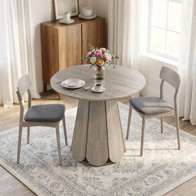Table de salle à manger ronde 31,5 "pour petite table de salle à manger pour 2 à 4 personnes