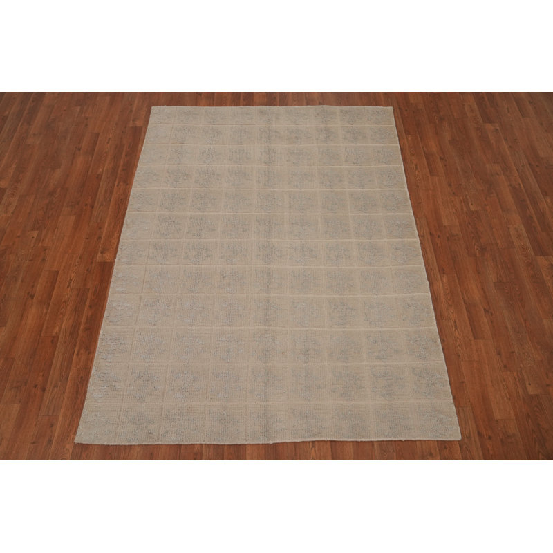 Handmade Modern Abstract Oriental Rug 5x7