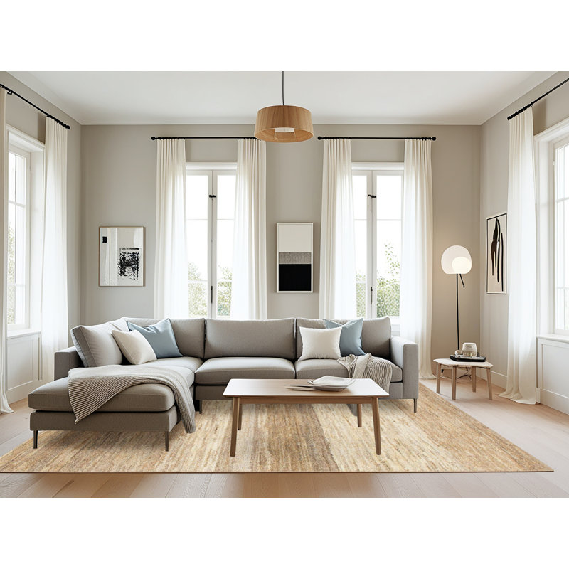 Tapis multicolore à motif abstrait Oldenburg, Rectangle 8 pi x 10 pi