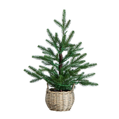 White 1.5' Pre-Lit Fir Christmas Tree