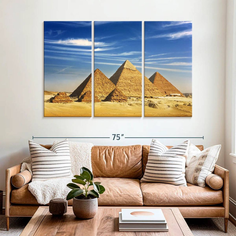 Pyramides égyptiennes de Gizeh Adella, H 42 po x l 65 po