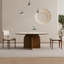 59" Modern Round Dining Table, Glossy White Sintered Stone, Solid Wood for 6-8-2033602750-2030441741