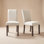 Chaise de salle à manger en lin Bontrager H 20 po - Chaise d'appoint rembourrée Parsons