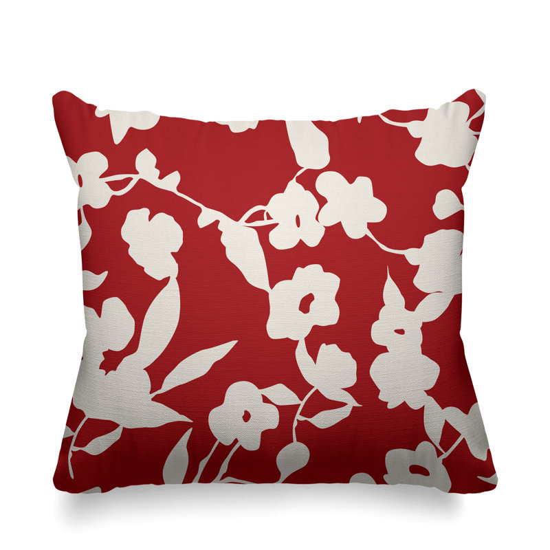 Housse et insert de coussin extérieur d'extérieur, H 17 po x l 17 po, Rouge
