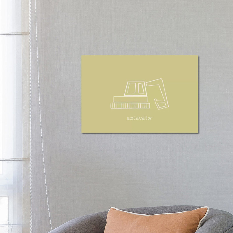 Excavator by Leah Straatsma - Wrapped Canvas Print, 30.48 cm H x 45.72 cm W