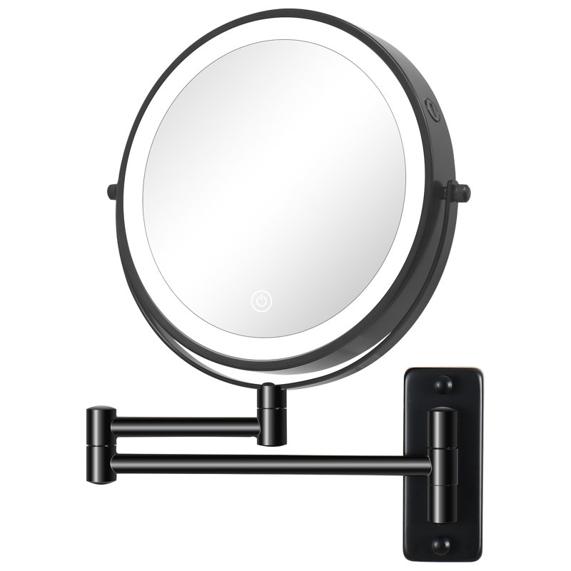 Miroir de maquillage Celestan, Noir mat