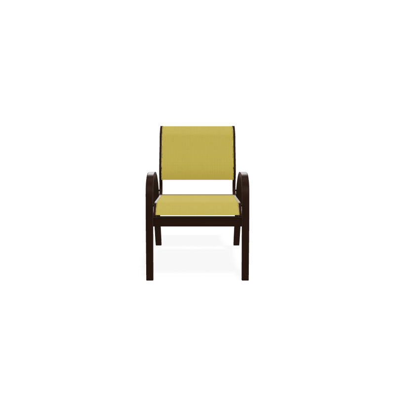 Chaise de patio empilable Hiraku, Jaune 43D, Kona texturé