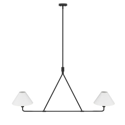Lustre linéaire à 2 lumières de style bougie