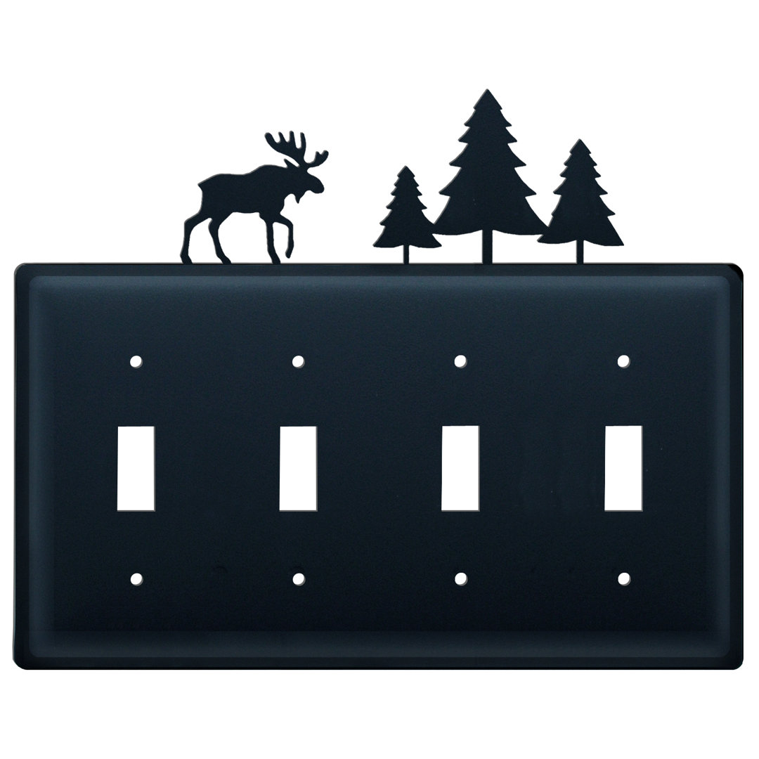 Landscape & Nature 4 - Gang Toggle Light Switch Combination Wall Plate Village Wrought Iron