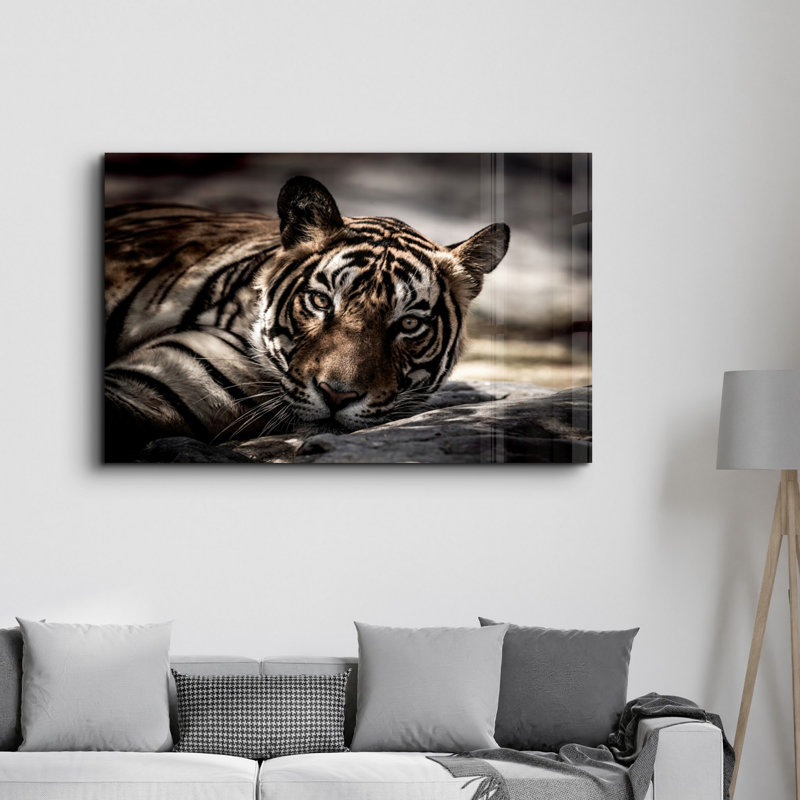Peinture murale élégante en verre trempé 18,1 po x 28,3 po | 100% verre trempé, épaisseur: 0,16 pouce | Imprimé UV pour des couleurs éclatantes et une durabilité | Parfait pour la décoration intérieure et l'esthétique moderne