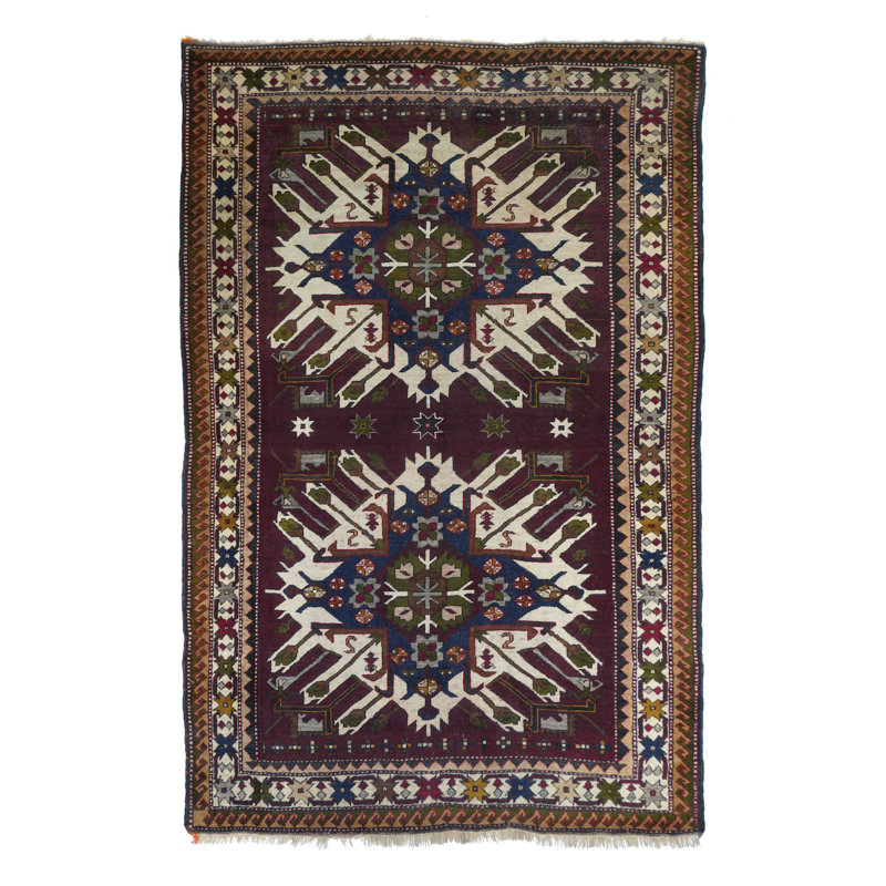 Wool Oriental Area Rug in Brown