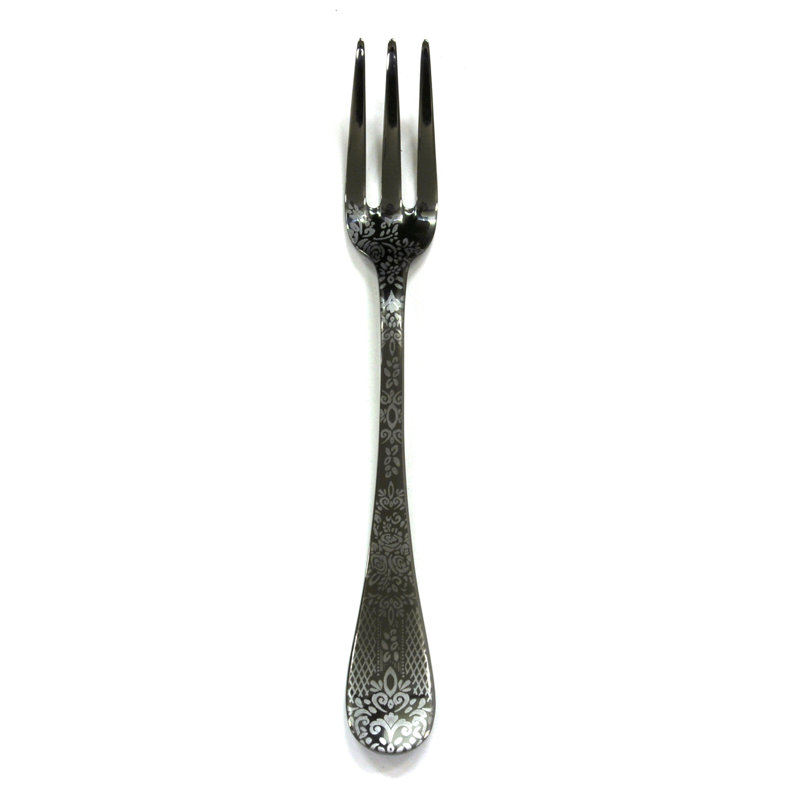 Casablanca Serving Fork - 12 Pieces, Oro-nero